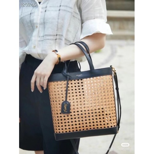 SAINT LAURENT Borsa in tessuto 655161 nera