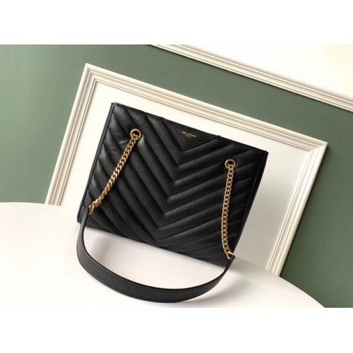 SAINT LAURENT borsa a spalla in pelle 392742 nera