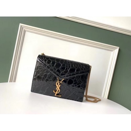 SAINT LAURENT borsa a spalla in pelle 532750 nera