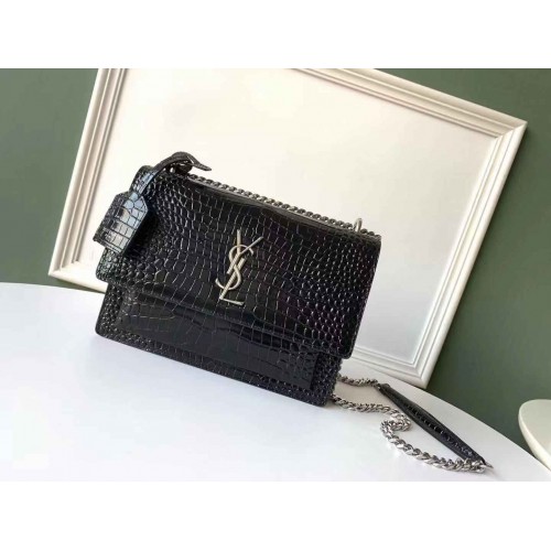 SAINT LAURENT borsa a spalla in pelle Y550228 nera