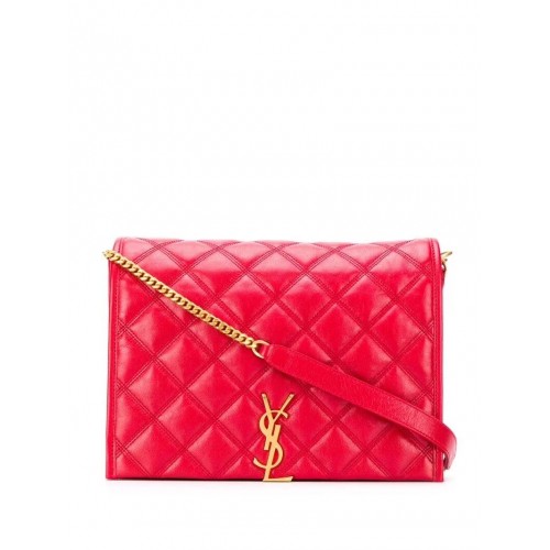 SAINT LAURENT borsa a spalla in pelle Y579607 rossa