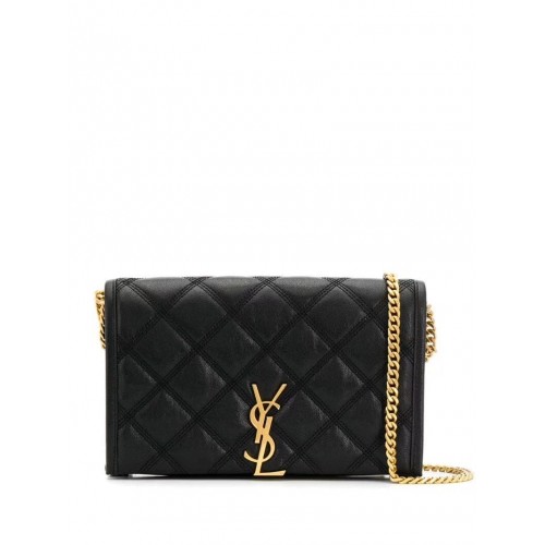 SAINT LAURENT borsa a spalla in pelle Y585031 nera