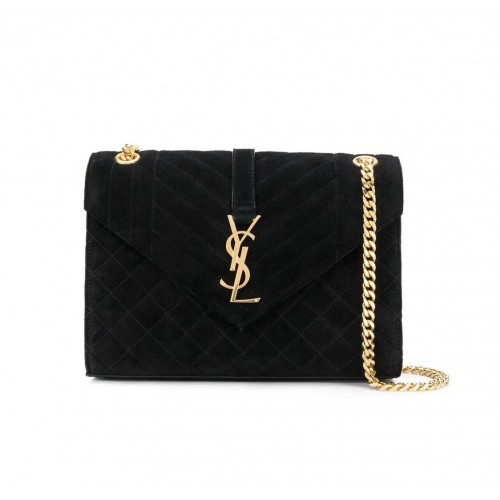 SAINT LAURENTNIKI MEDIO IN CAMOSCIO E PELLE LISCIA 498894 nero