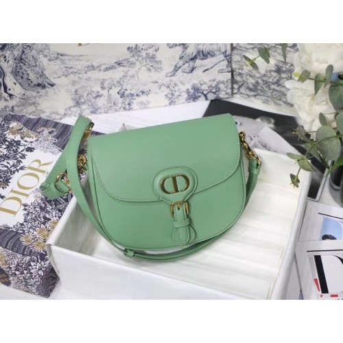 PICCOLA BORSA DIOR BOBBY Box Pelle di vitello M9317U verde