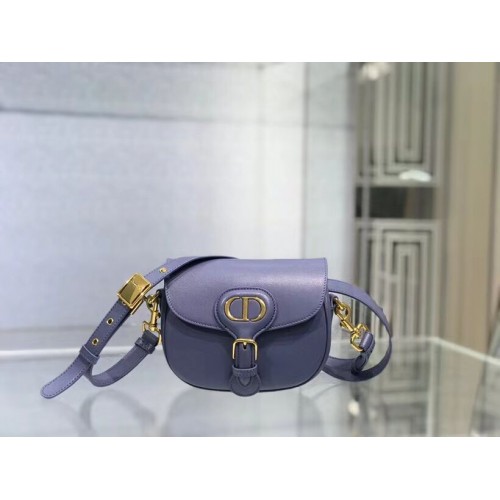 BORSA BOBBY DIOR PICCOLA Pelle di vitello Box grigio Pelle di vitello Box grigio M9317 blu