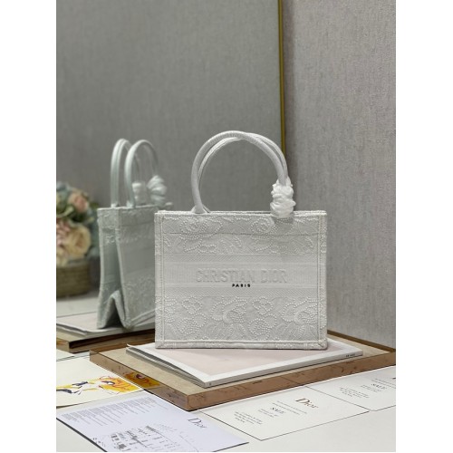 BORSA DIOR BOOK PICCOLA Ricamo M1265ZRGO bianco