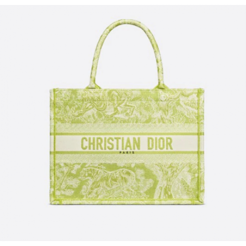 BORSA PICCOLA LIBRO DIOR Lime Toile de Jouy Ricamo inverso M1296ZR