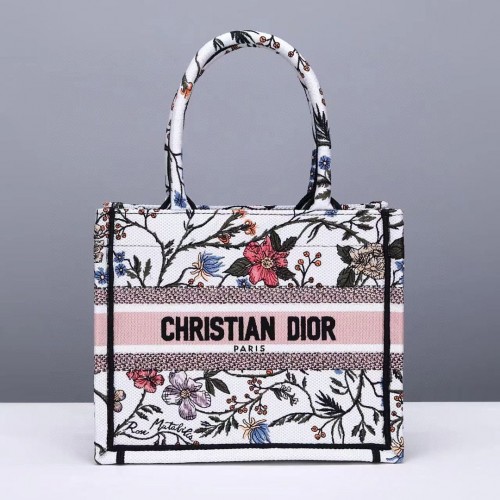 TOTE DIOR BOOK piccola Ricamo Mille Fleurs multicolore M1297ZW