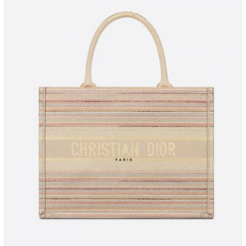 PICCOLA BORSA DIOR BOOK Ricamo a righe multicolori M1296ZRF