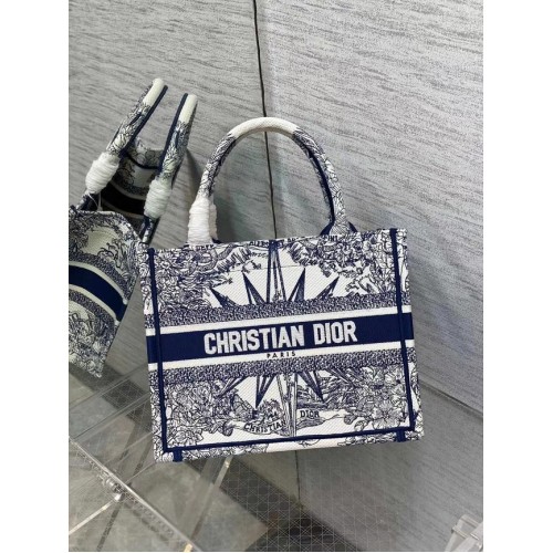 BORSA DIOR BOOK PICCOLA Ricamo Reve dInfini multicolore bianco e blu M1265ZR