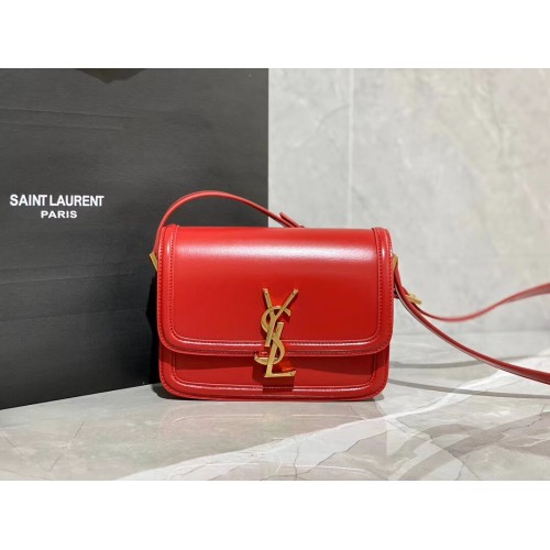 SOLFERINO TRACOLLA PICCOLA CON SCATOLA SAINT LAURENT PELLE 63430 rosso