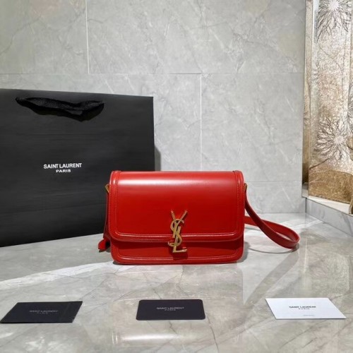 SOLFERINO BORSA MEDIA CON SCATOLA SAINT LAURENT PELLE Y63435 ROSSO