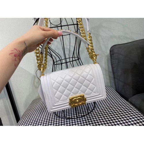 Borsa a mano chanel bambino AS67085 bianca