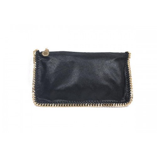 Pochette pieghevole Stella McCartney 865 Falabella nera in PVC