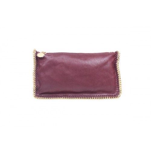 Stella McCartney 865 Borgogna Pochette Falabella PVC Fold Over