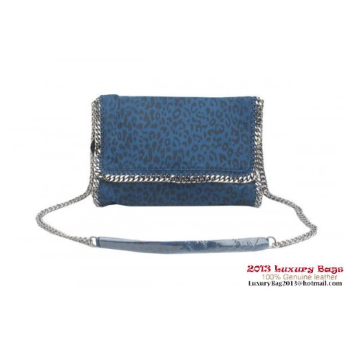 Stella McCartney Borsa a tracolla Falabella leopardata in PVC 822 blu
