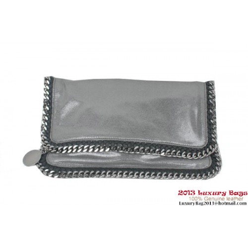 Pochette Fold Over Stella McCartney Falabella in PVC 812S Argento