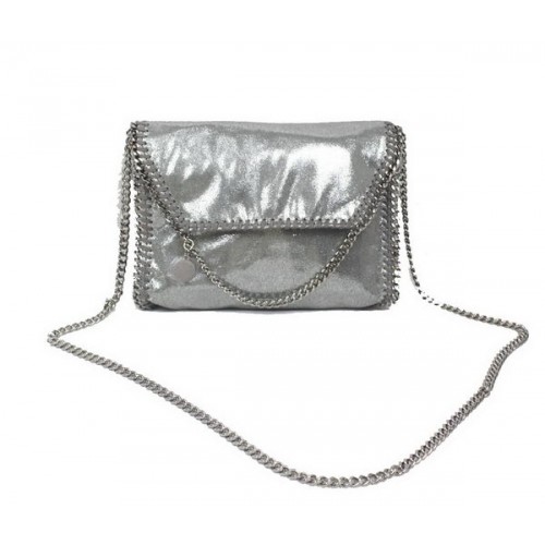 Stella McCartney Borsa a tracolla Falabella in PVC 875 argento