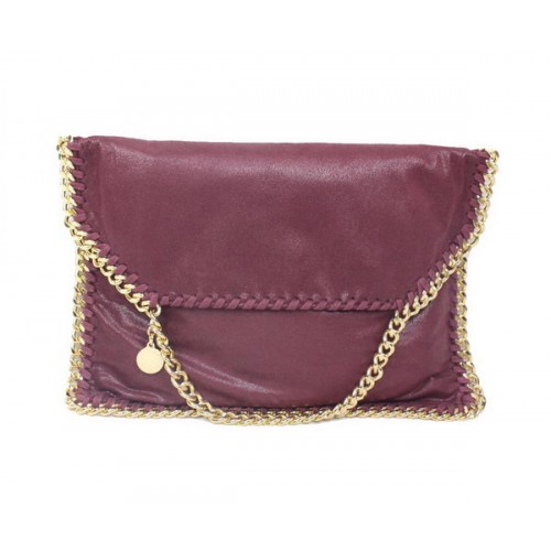 Borsa a tracolla Falabella in PVC Stella McCartney 876 bordeaux