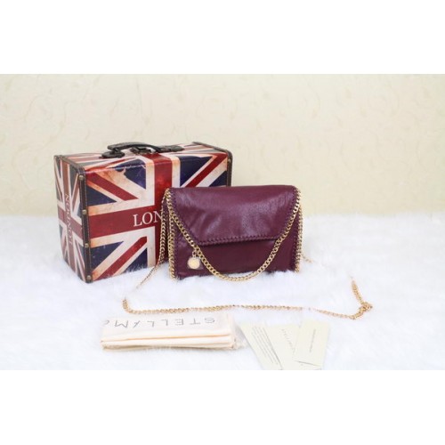 Borsa a tracolla Falabella in PVC Stella McCartney SM875 bordeaux