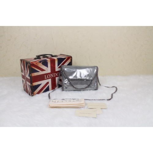 Borsa a tracolla Falabella in PVC Stella McCartney SM875 Argento