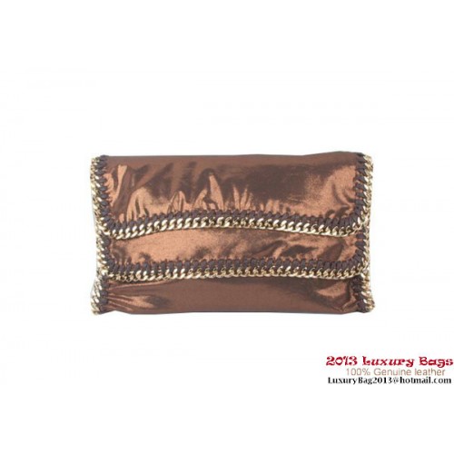 Pochette pieghevole Stella McCartney Falabella in PVC 812L bronzo
