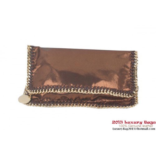 Pochette pieghevole Stella McCartney Falabella in PVC 812S Bronzo