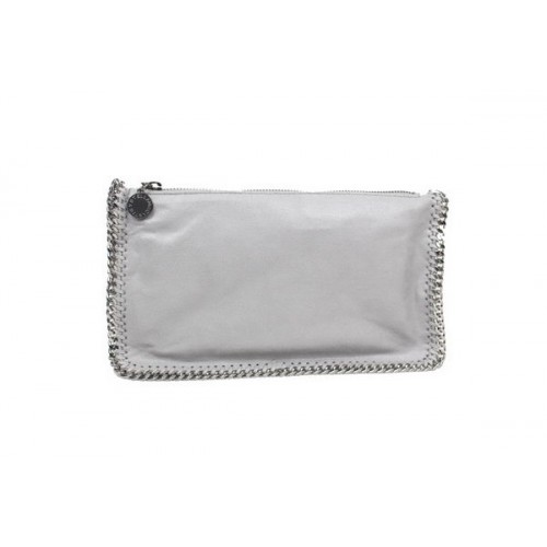 Pochette pieghevole Stella McCartney Falabella in PVC 865 grigio