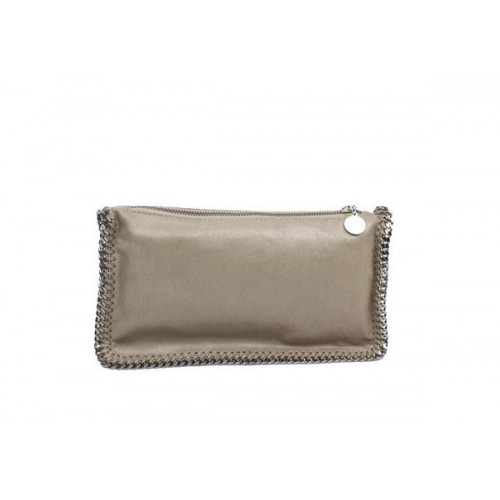 Pochette pieghevole Stella McCartney Falabella in PVC 865 Khaki