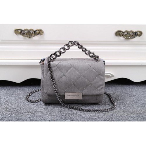 Borsa a tracolla in denim trapuntato Stella McCartney SMC015 grigio