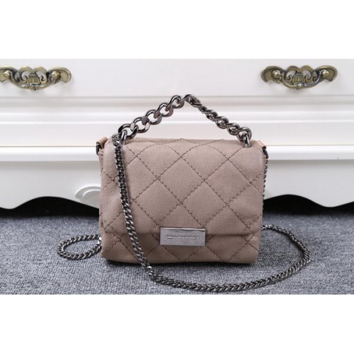 Borsa a tracolla in denim trapuntato Stella McCartney SMC015 Khaki