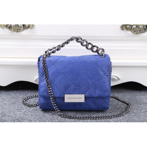 Borsa a tracolla in denim trapuntato Stella McCartney SMC015 Royal