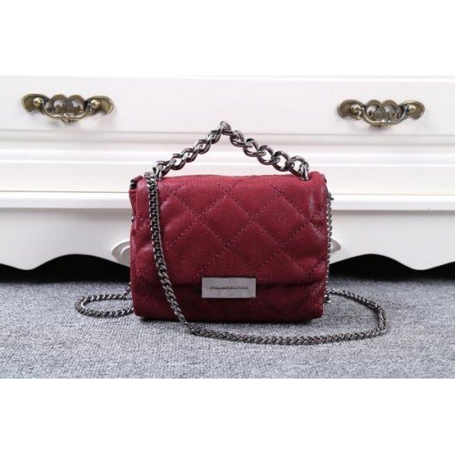 Borsa a tracolla in denim trapuntato Stella McCartney SMC015 Vino