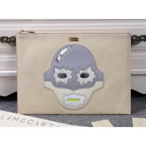 Stella McCartney POCHETTE SUPERHERO MEDIA CON ZIP SM891 Albicocca
