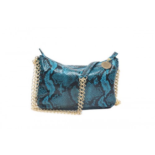 Borsa a tracolla in pelle serpente Stella McCartney 835 blu