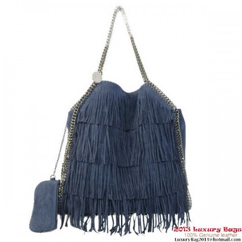 Stella McCartney Falabella Shaggy Tassels Borsa Tote Ripiegabile Blu