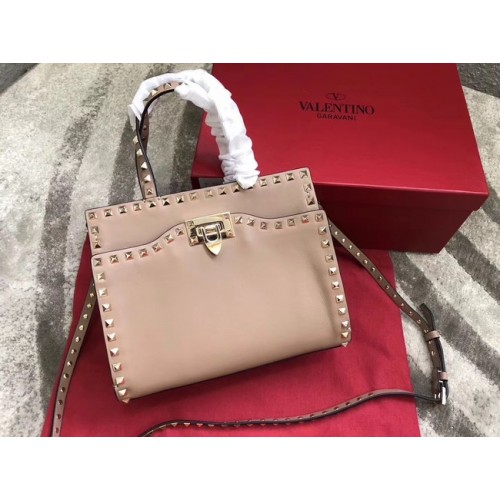 VALENTINO Borsa a tracolla Candy Rockstud in pelle trapuntata 0650 albicocca