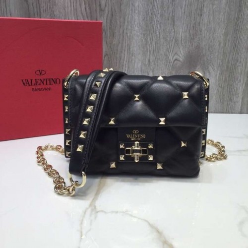 VALENTINO Borsa a tracolla Candy in pelle trapuntata 0073 nera