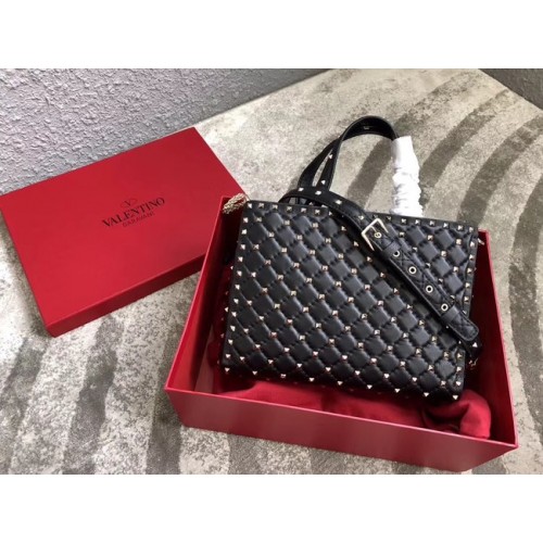 VALENTINO Borsa in pelle trapuntata Candystud 0061 nera