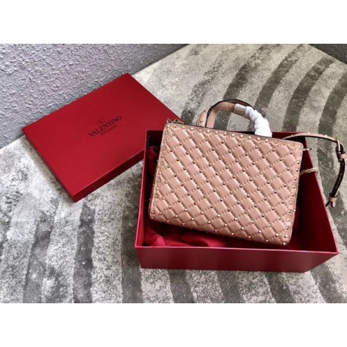VALENTINO Borsa in pelle trapuntata Candystud 0061 rosa chiaro