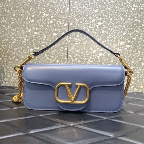 VALENTINO GARAVANI Borsa Loco in pelle di vitello 2B0K30 blu