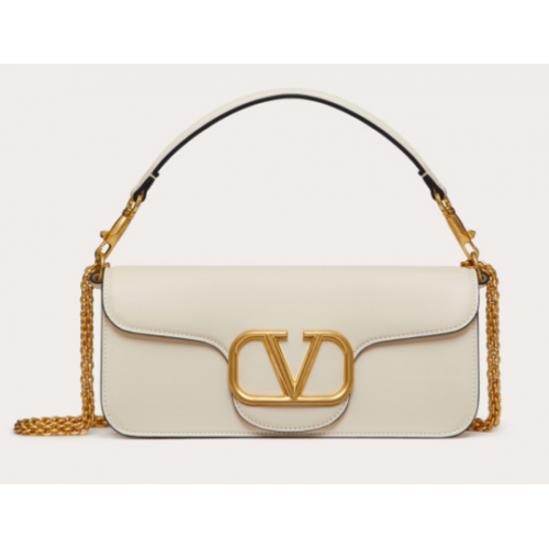 VALENTINO GARAVANI Borsa Loco in pelle di vitello 2B0K30 bianca