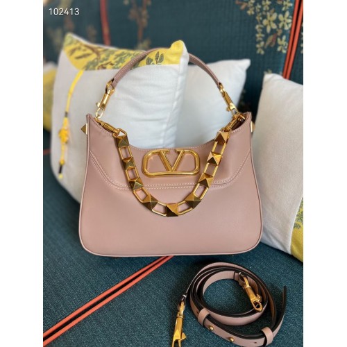 VALENTINO GARAVANI Borsa in Pelle di Vitello Loco V2028 Rosa