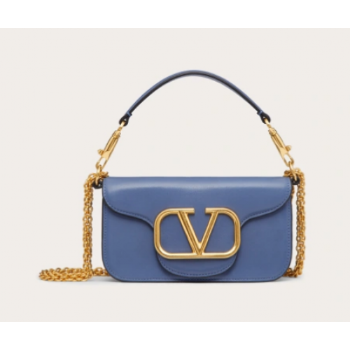 VALENTINO CRAZY MINI CRAZY Borsa a spalla in pelle di vitello 1W2B0K blu