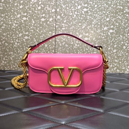VALENTINO CRAZY MINI CRAZY Borsa a spalla in pelle di vitello 1W2B0K rosa