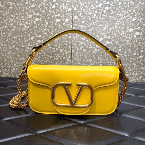 VALENTINO CRAZY MINI CRAZY Borsa a Spalla in Pelle di Vitello 1W2B0K gialla