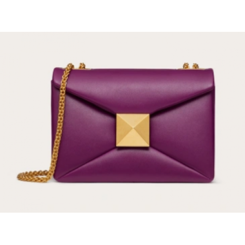 VALENTINO GARAVANI Borsa a spalla in pelle di montone One Stud XW0B0K21 Viola