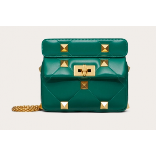 VALENTINO GARAVANI ROMAN STUD Borsa piccola in montone 1W2B0L04 verde