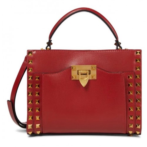 VALENTINO GARAVANI Rockstud Alcove Pelle di vitello grana media 2B0056 rosso