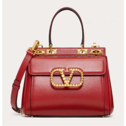 VALENTINO GARAVANI Rockstud Alcove Pelle di vitello grana media 2B0J41 rosso